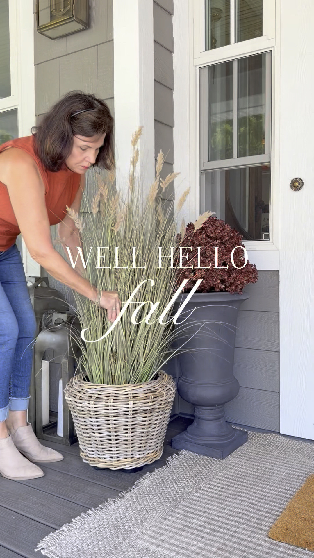 How fun are these faux grasses for fall porches?! I love how natural they look. And mums are always a fall pick for me. I’m loving this color palette for my fall porch — rich, warm and gorgeous!

#LTKvlog #LTKSeasonal #LTKHome #LTKSaleAlert
