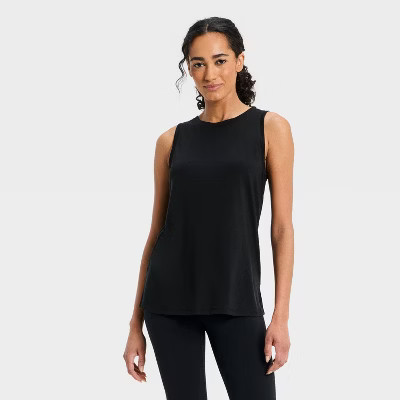 Women's Beyond Ease Twist Racerback Tank Top - All In Motion™ Black XL | Target