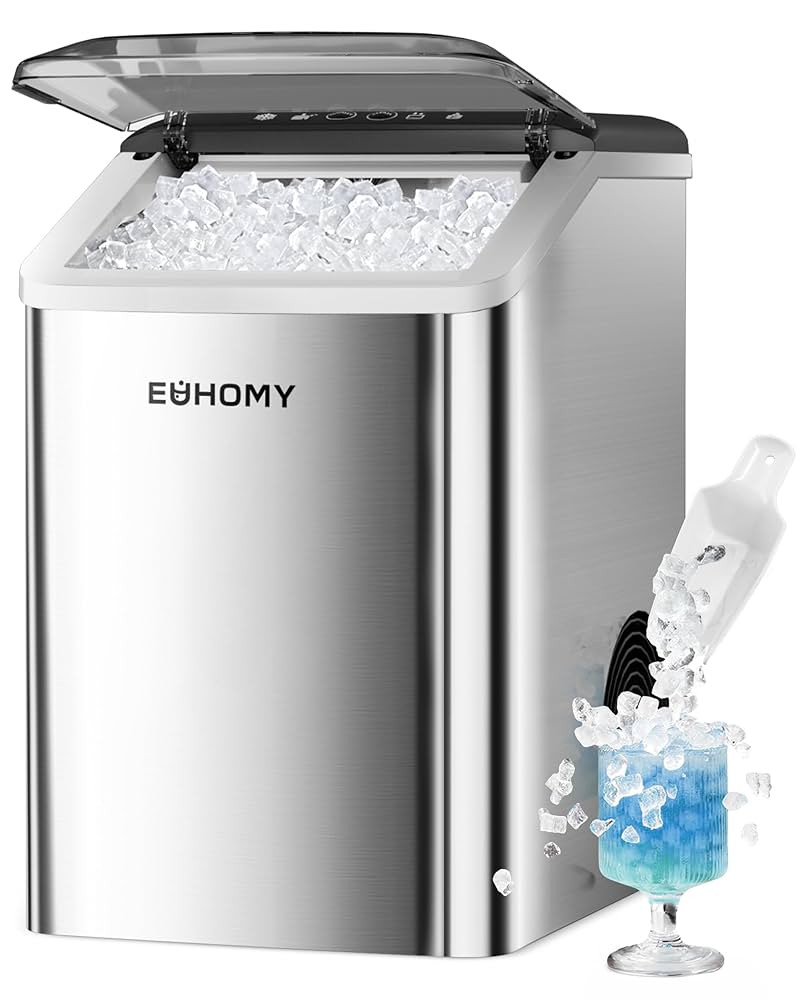 EUHOMY Nugget Ice Maker Countertop, Max 40lbs/Day, Auto-Cleaning, 2Qt Reservoir, Compact Sonic Ic... | Amazon (US)