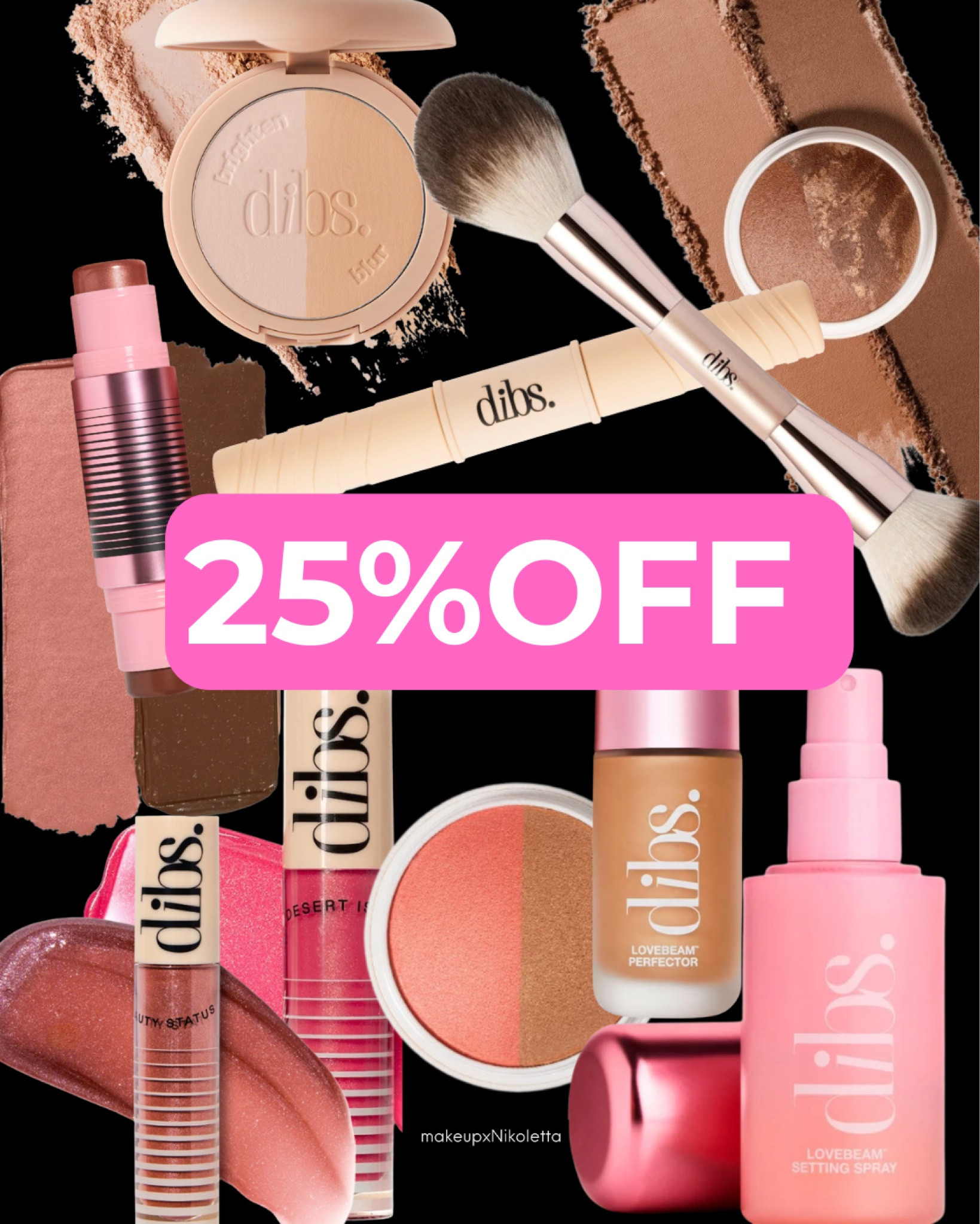 DIBS BEAUTY 25% OFF entire site!

#LTKfindsunder50 #LTKsalealert #LTKbeauty
