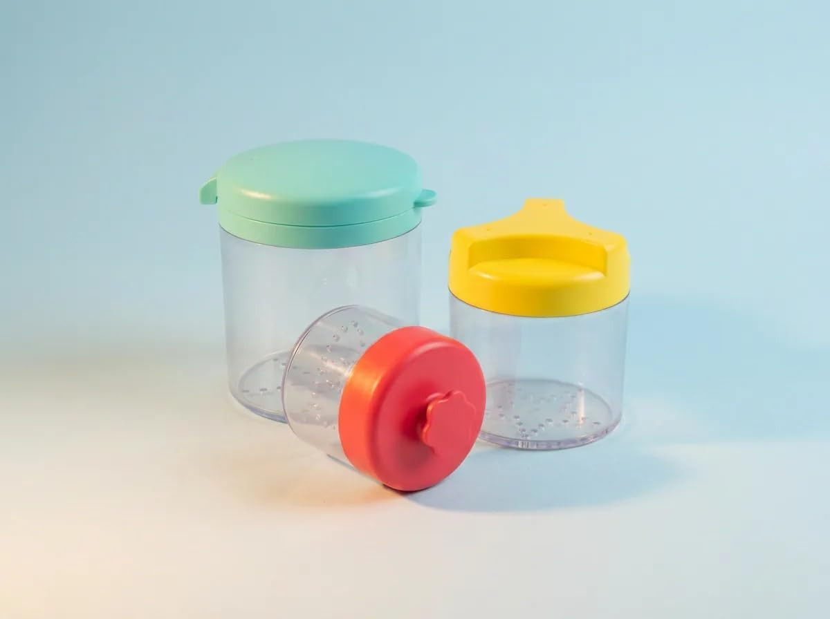 Leticia's Corner Montessori Grip Canister Toy Set for Infants, Toddlers and Preschoolers, Fine Motor Skills and Stacking Activity | Amazon (US)