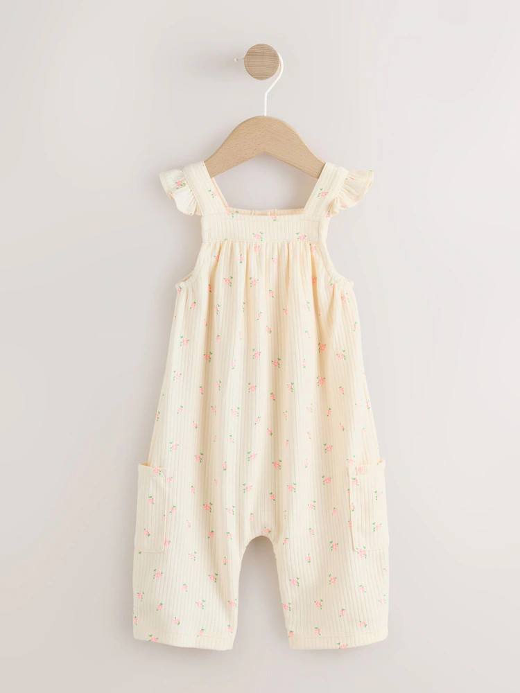 White Floral Baby Long Leg Jersey Romper (0mths-3yrs) | Next US