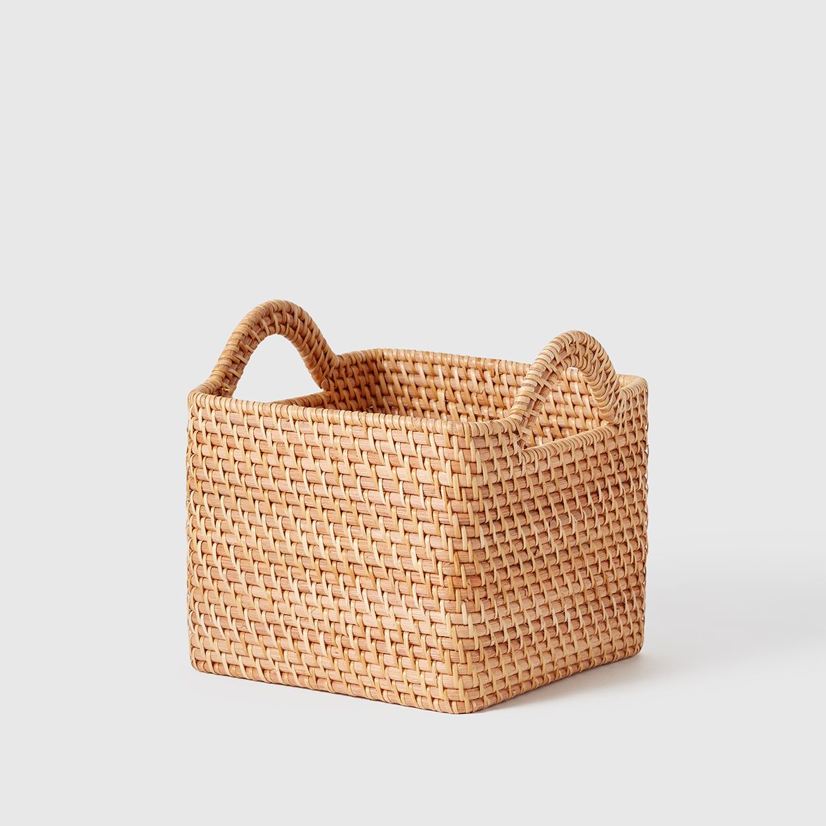 Ori Curved Rattan Cube | The Container Store