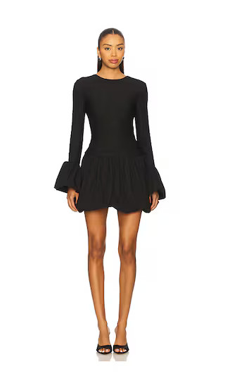 Theodara Long Sleeves Mini Dress in Black | Revolve Clothing (Global)