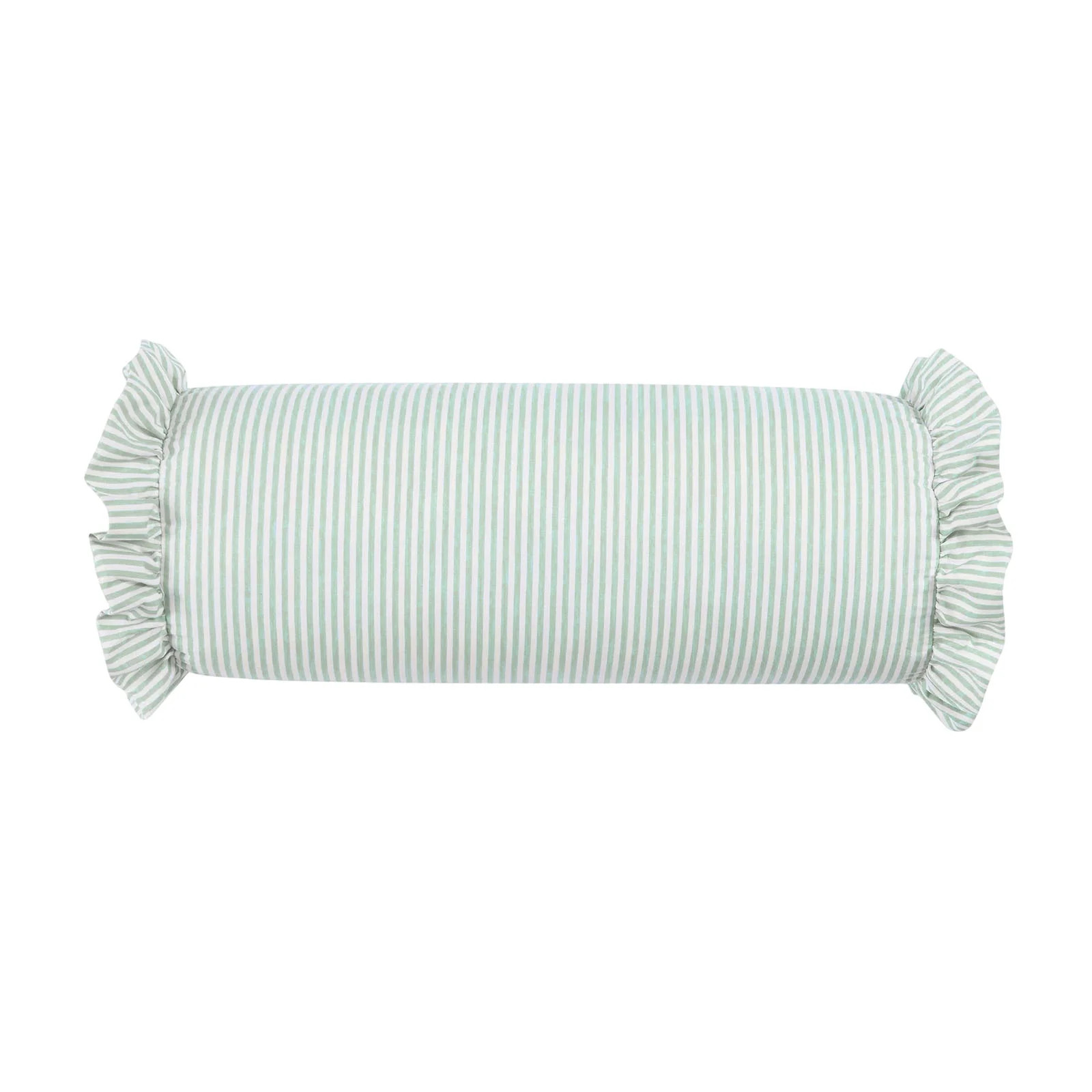 8" x 20" Green Striped Ruffle Bolster Decorative Pillow,1PCS,for Couch,Bed,Sofa,Long Cylinder Pil... | Walmart (US)