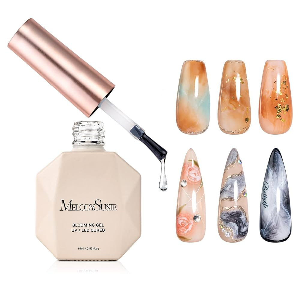 MelodySusie Clear Blooming Gel for Nail Design, Marble Watercolor UV Gel Nail Polish, Spreading E... | Amazon (US)