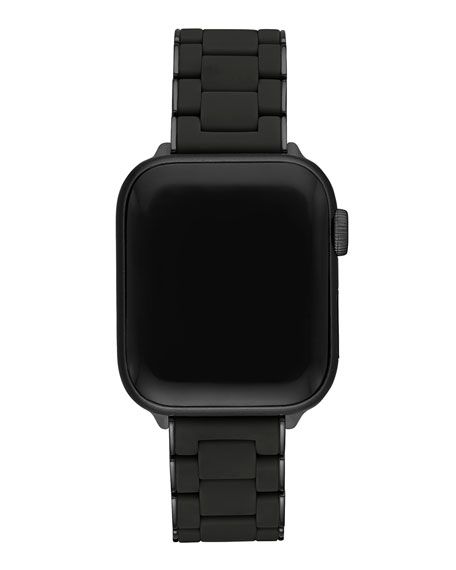 MICHELE 38/40mm Silicone-Wrapped Bracelet Band for Apple Watch, Black | Neiman Marcus