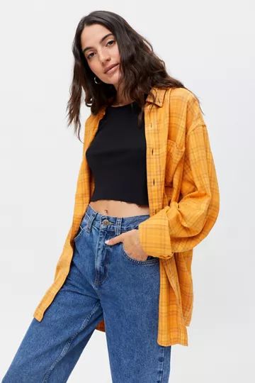 Urban Renewal Remade Overdye Flannel Shirt | Urban Outfitters (US and RoW)