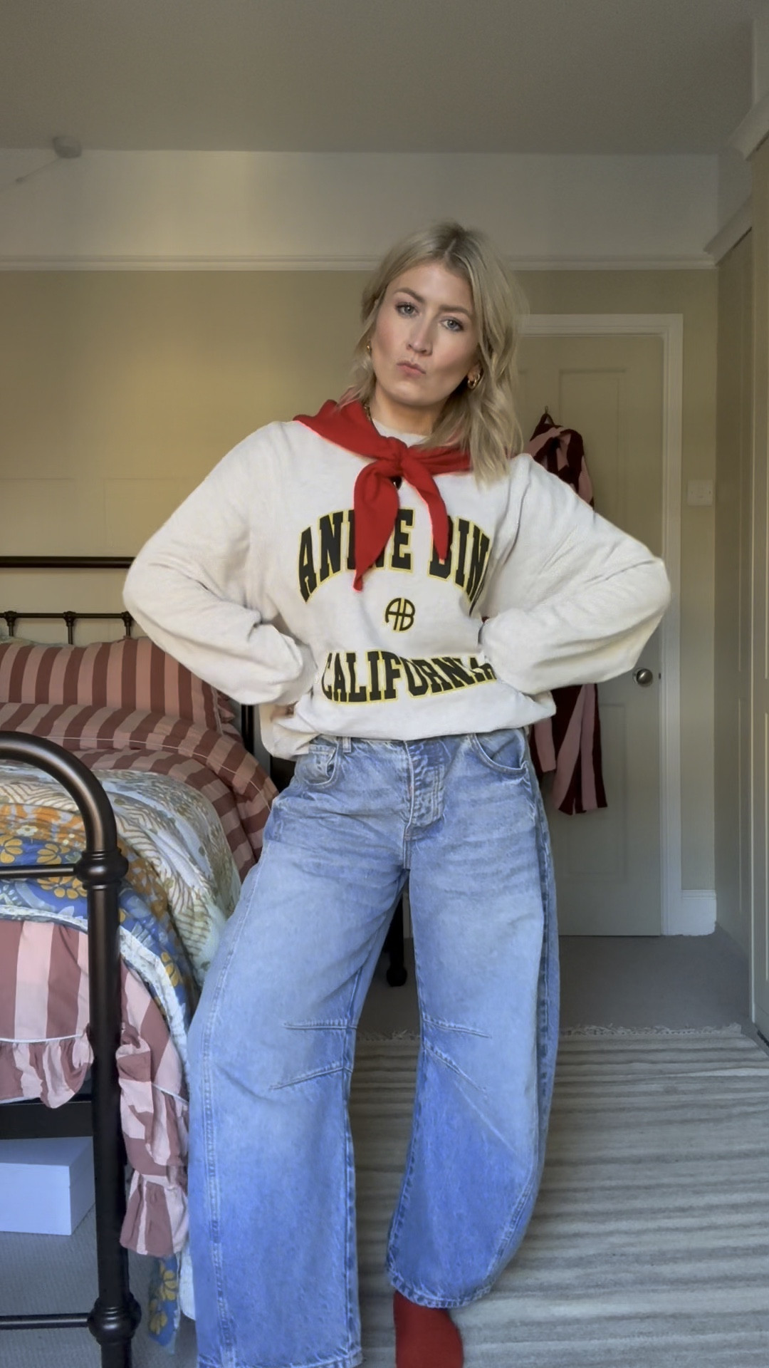 Starting the year with a pop of red. Winter outfits require layers 👌🏼 

Pyjamas - size M, TBCo
Barrel leg Jeans - size 26, Free People
Long sleeve tee - size 10, New Look
Sweatshirt - size M, Anine Bing (old)
Neck scarf - TBCo
Coat - size 10, Aligne
Beanie & mittens - Arket
Trainers - Adidas SL72, TTS
Necklace - House of Colette

#LTKuk #LTKstyletip #LTKwinter