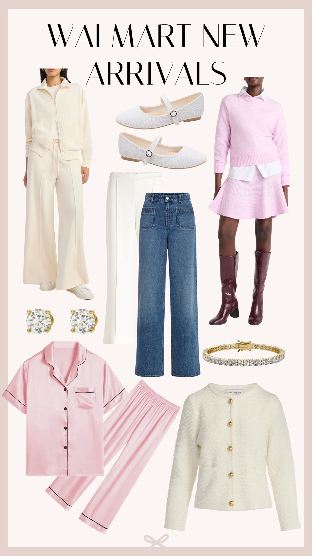Walmart new arrivals that I’m loving! The white cardigan with gold buttons is so chic and would look great with the white Mary Jane flats, denim pants, and jewelry. I also love the matching pink set that would look great with tall boots, tights, and layered under a long coat!

#LTKStyleTip #LTKShoeCrush #LTKFindsUnder100