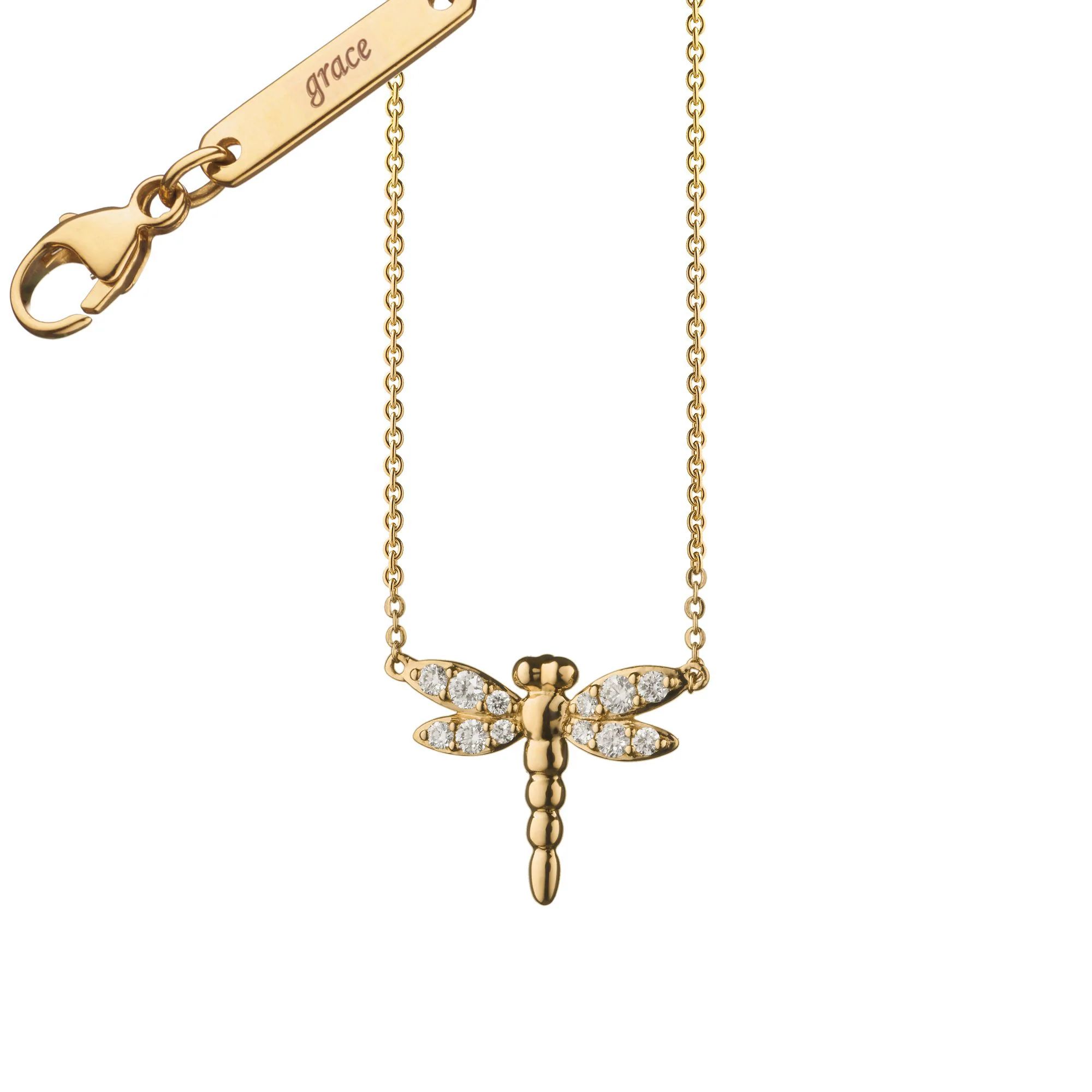 Diamond Dragonfly "Grace" Charm Necklace | Monica Rich Kosann | Monica Rich Kosann