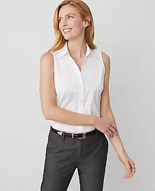 Sleeveless Essential Shirt | Ann Taylor (US)