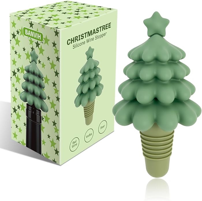 Christmas Tree Silicone Wine Stoppers,Christmas Stocking Stuffers Kitchen Gadgets Gifts for Adult... | Amazon (US)