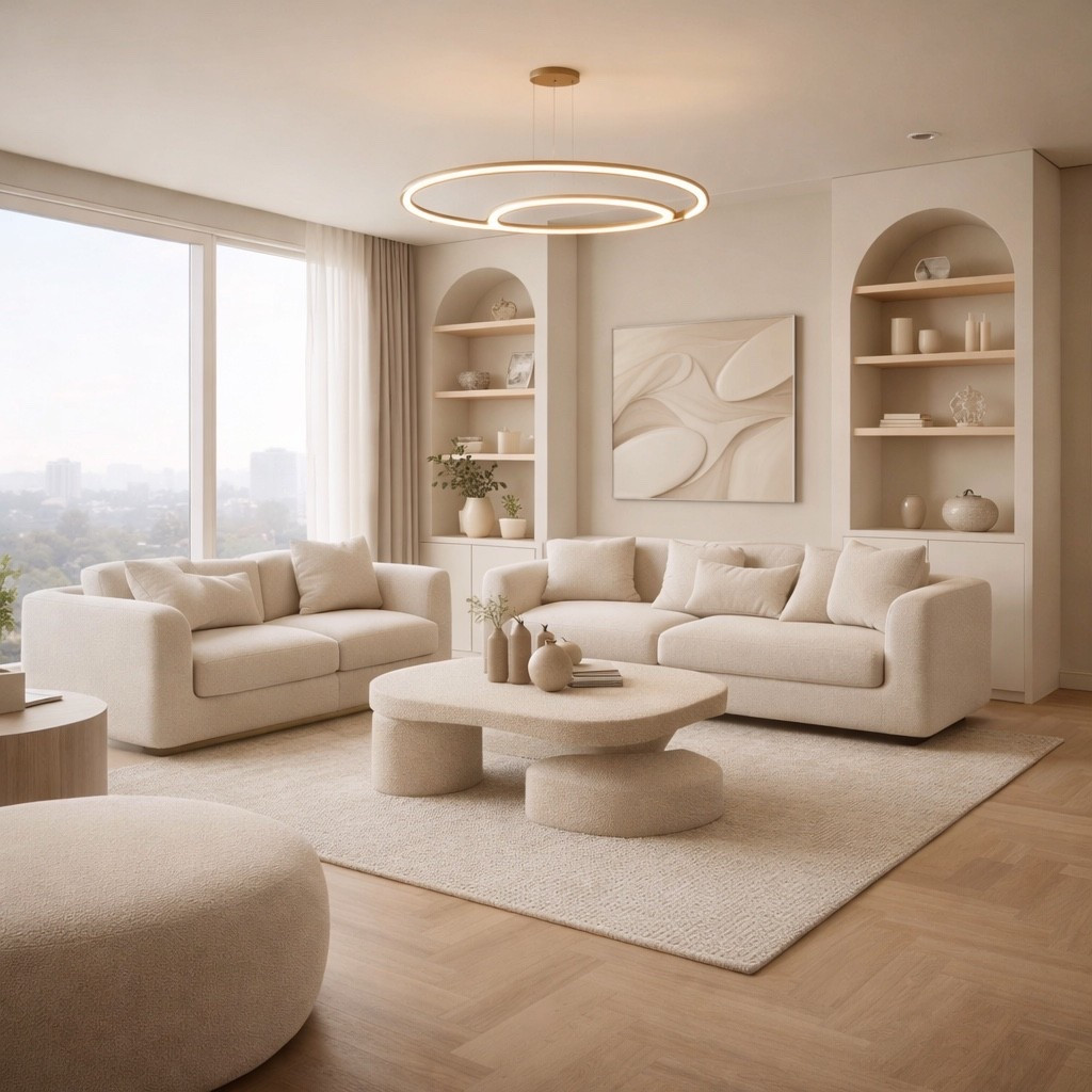 A cozy modern living room designed in warm neutral tones with soft upholstered sofas, a sculptural coffee table, and minimal decor. Built-in shelves, natural light, and clean lines create a calm, elegant space perfect for modern living and timeless interior inspiration.
#livingroominspo
#modernlivingroom
#neutralhome
#cozyinterior
#minimalinterior
#warmminimalism
#modernhome
#scandinavianstyle
#ltkhome
#homedecorideas
#neutraldecor
#interiorinspiration


#LTKSaleAlert #LTKHome #LTKGiftGuide