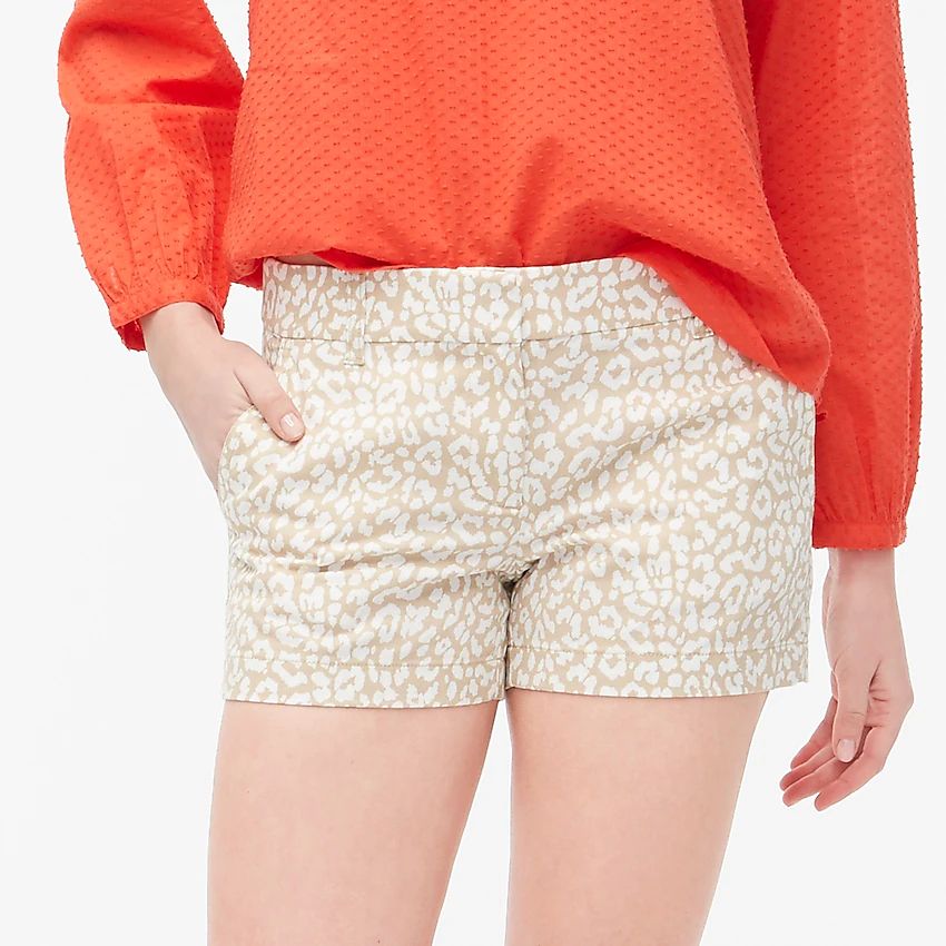 3.5" classic chino short in leopard | J.Crew Factory