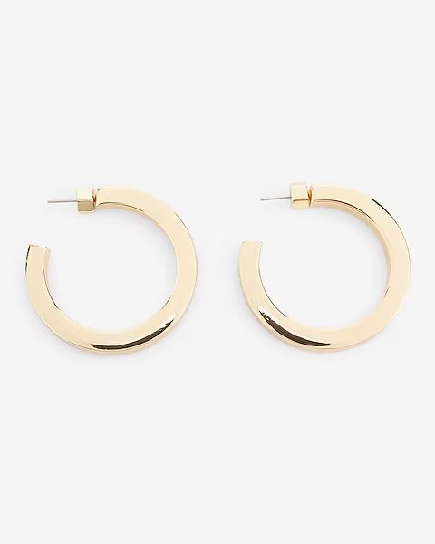Squared Hoop Earrings | Express