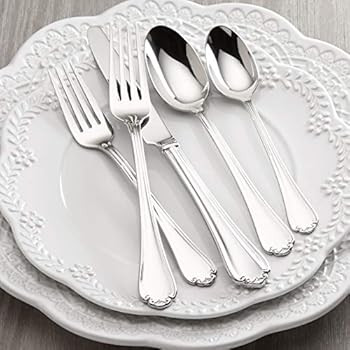 Lenox Chelse Muse 65-Piece Flatware Set, 9.60 LB, Metallic | Amazon (US)