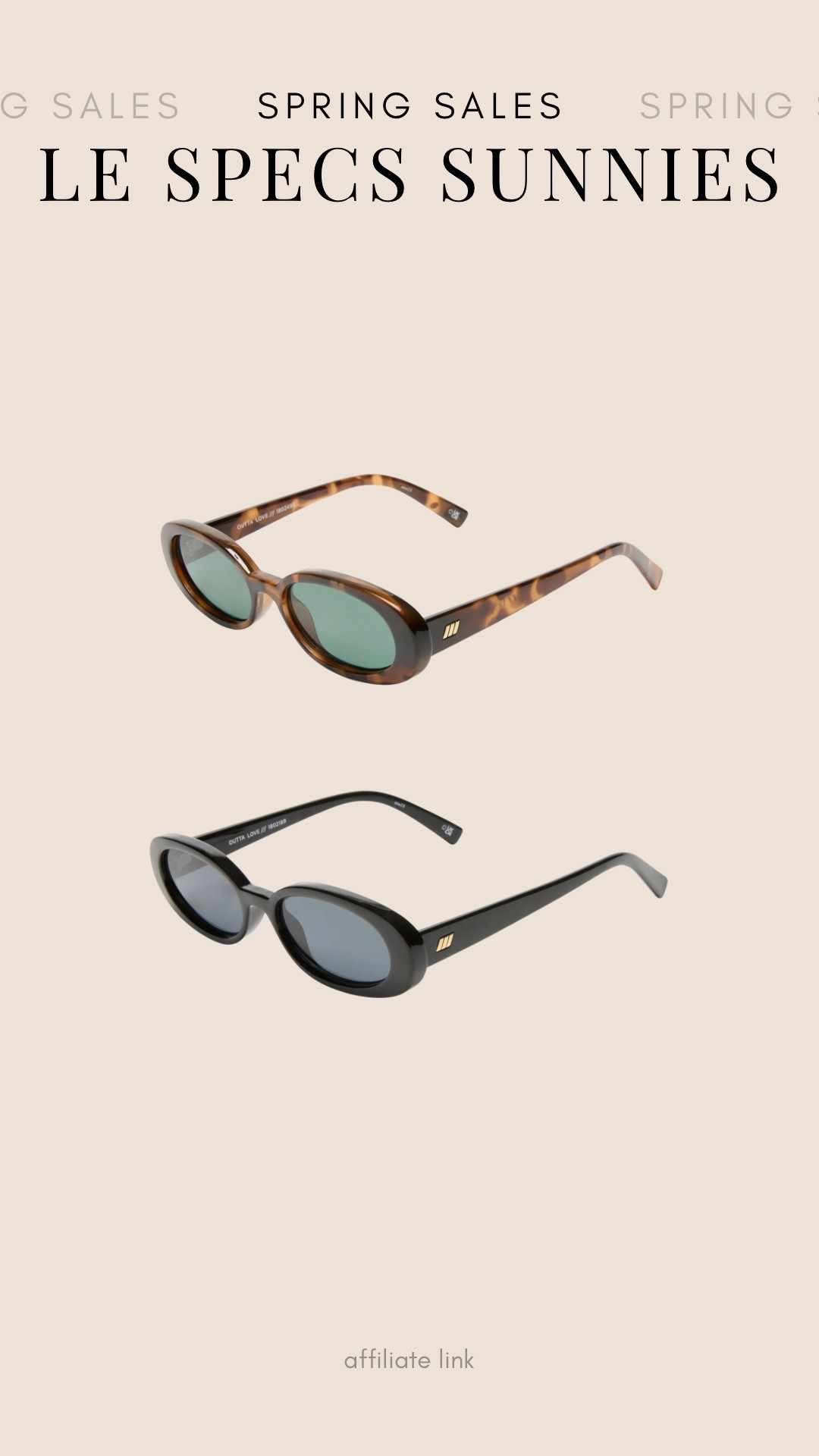 Le specs sunglasses have 30% off everything for the bank holiday Monday, plus if you’re a first time customer you get an additional 20% off by signing up to their newsletter. The Outta Love sunnies are usually £55 each but I got two pairs for £61.60! Amazing value  

#LTKstyletip #LTKuk #LTKspring