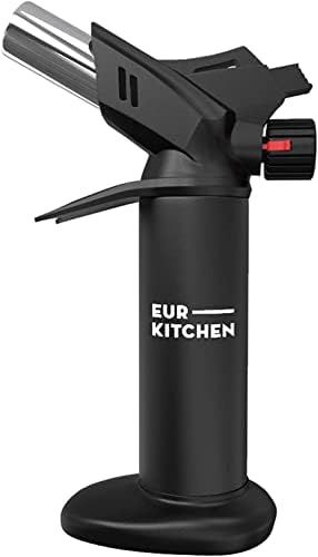 Amazon.com: EurKitchen Premium Culinary Butane Torch with Safety Lock & Adjustable Flame Guard - ... | Amazon (US)