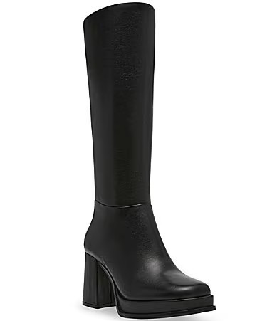 Steve Madden Mystery Leather Block Heel Platform Boots - 6 | Dillard's