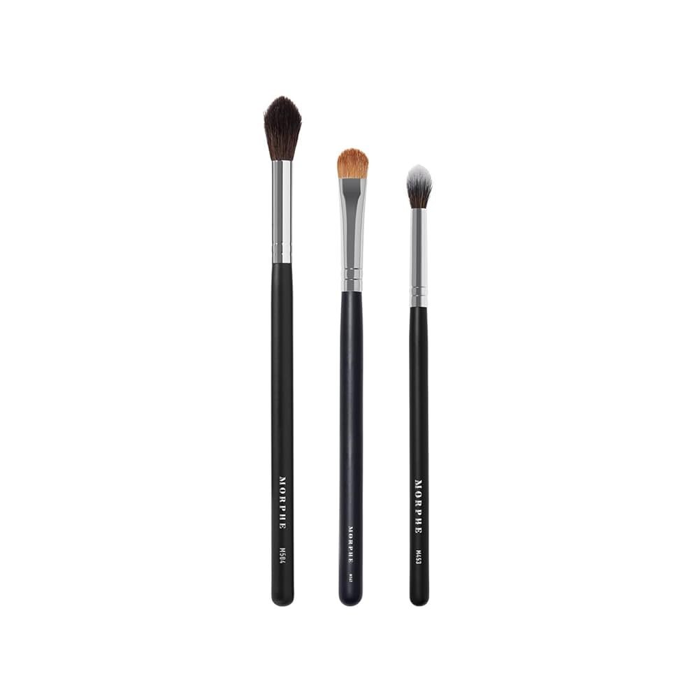 Morphe Basic Eye Brush Trio - Eyeshadow Brush Set for Blending, Precision and Definition - Includ... | Amazon (US)