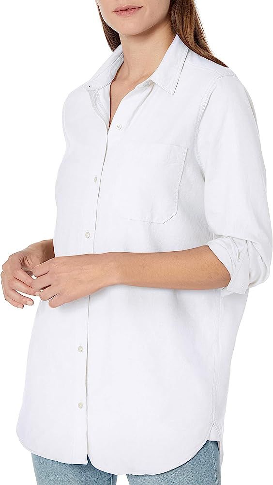 Amazon Brand - Goodthreads Women's Washed Oxford Oversized Boyfriend Shirt | Amazon (US)