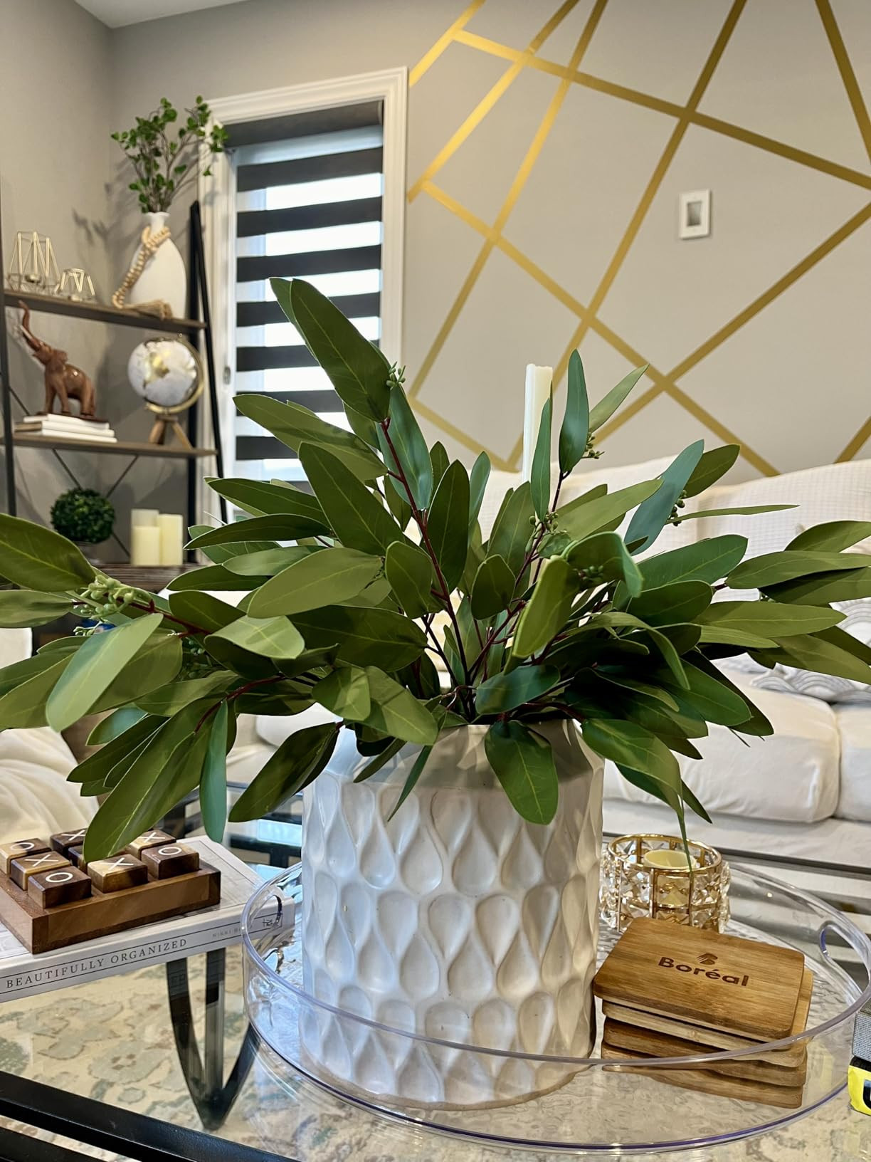 ANNIE&PANDA 3 Pack Faux Real Touch Artificial Eucalyptus Stems with Seeds 31'' Tall Fake Plants L... | Amazon (US)