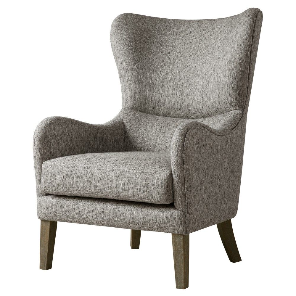 Aria Swoop Upholstered Wing Chair Gray | Target
