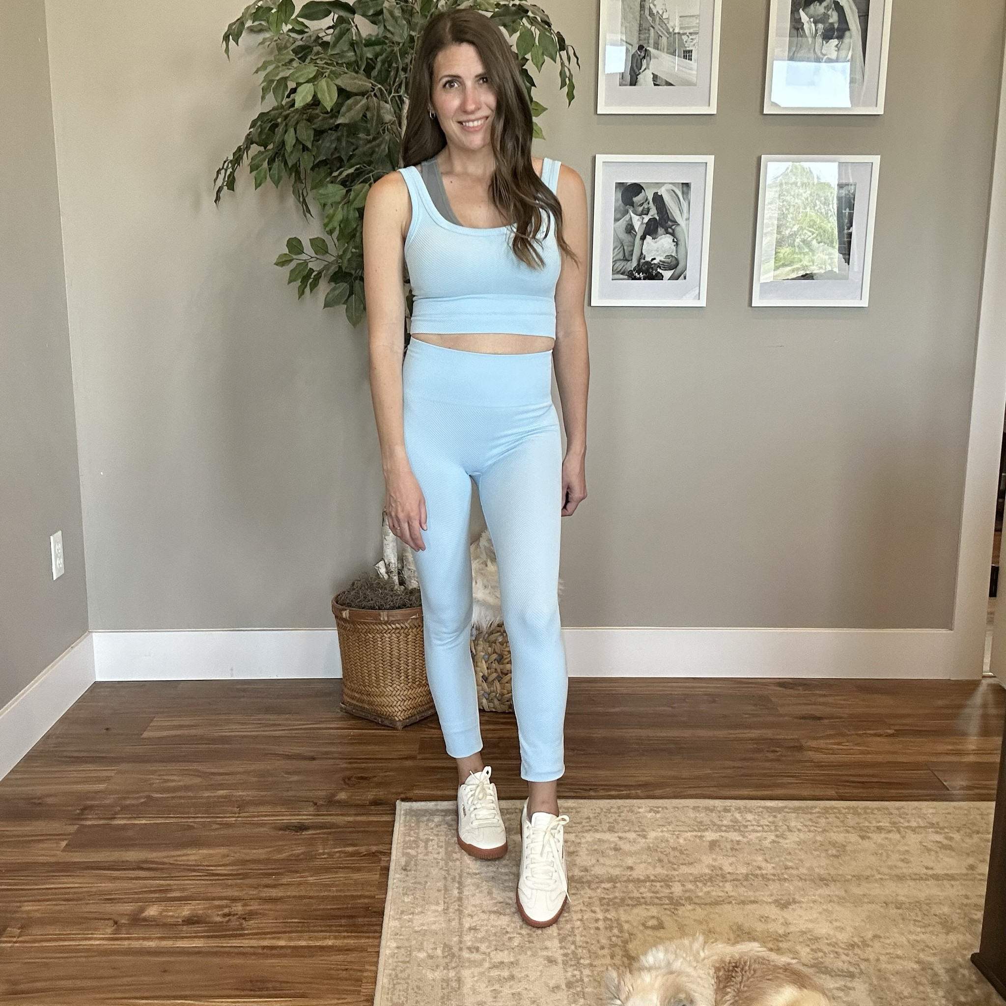 This set is so comfy, however the fabric is a little see through. Careful wearing on buns and thigh day at the gym, but great for travel. 

#LTKfindsunder50 #LTKtravel #LTKfitness