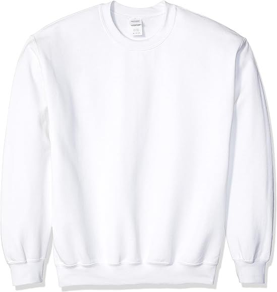 Men's Fleece Crewneck Sweatshirt, White, Large | Amazon (US)