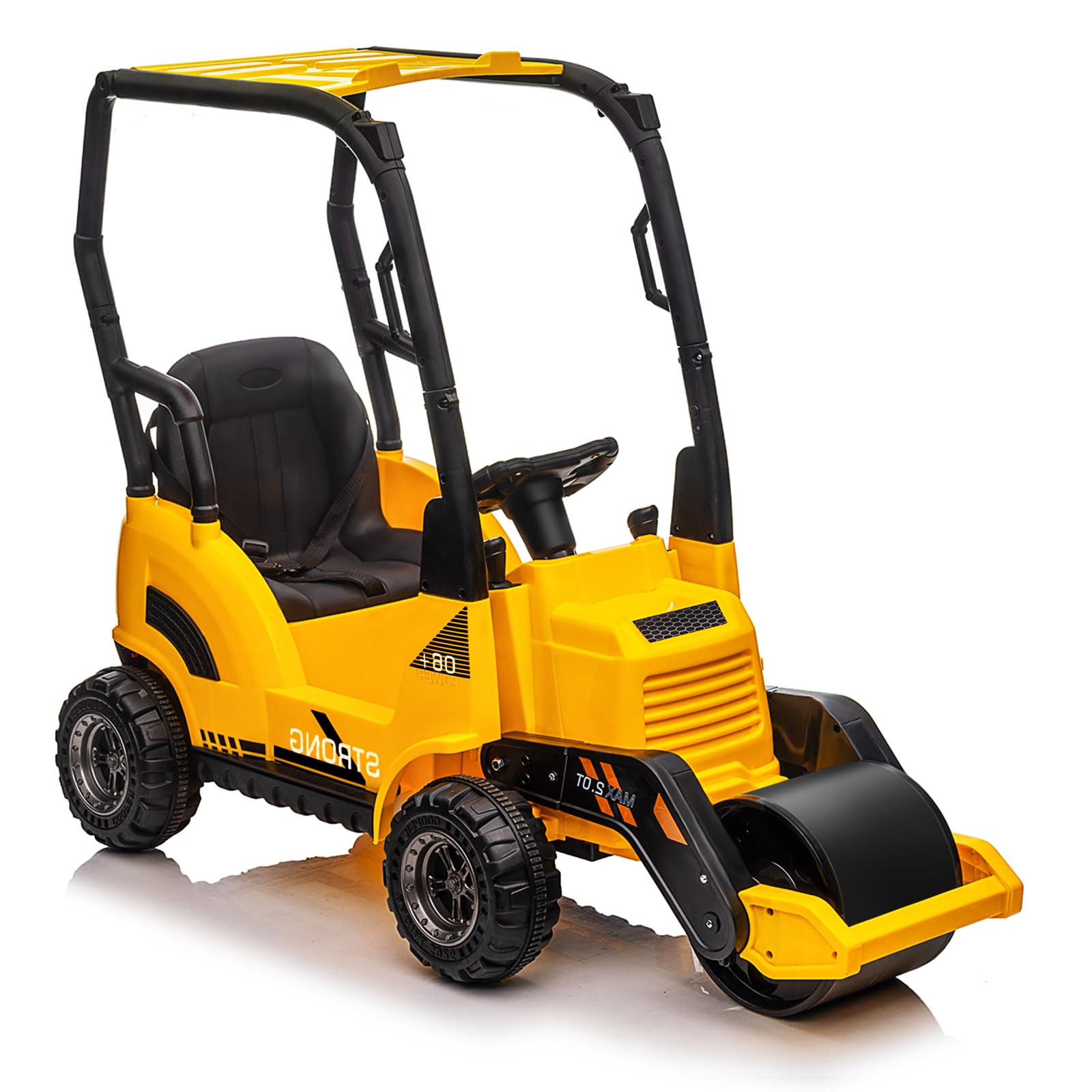 MOLACHI 12V Ride On Road Roller,Battery Powered Electric Construction Toy Vehicle for Kids，Adjustable Drum Roller，Music,LED Light,Ideal Gift for Kids 3-7 Years Old | Amazon (US)