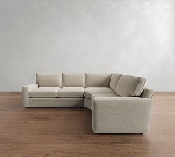 Pearce Square Arm 3-Piece Wedge Sectional (118"\u2013127") | Pottery Barn (US)