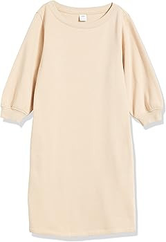 Amazon.com: Amazon Essentials Women's French Terry Blouson Sleeve Crewneck Sweatshirt Dress (Avai... | Amazon (US)