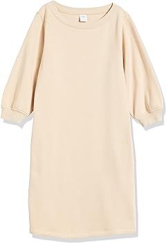 Amazon.com: Amazon Essentials Women's French Terry Blouson Sleeve Crewneck Sweatshirt Dress (Avai... | Amazon (US)
