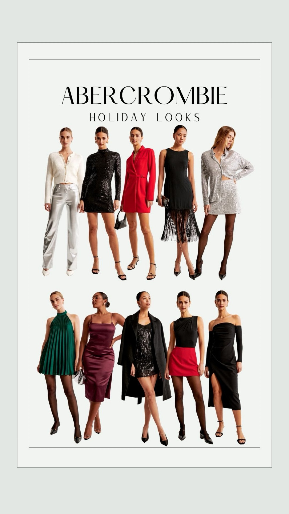 Holiday looks from Abercrombie!
Christmas party | NYE | sequin | red fashion 

#LTKHoliday #LTKfindsunder100 #LTKSeasonal