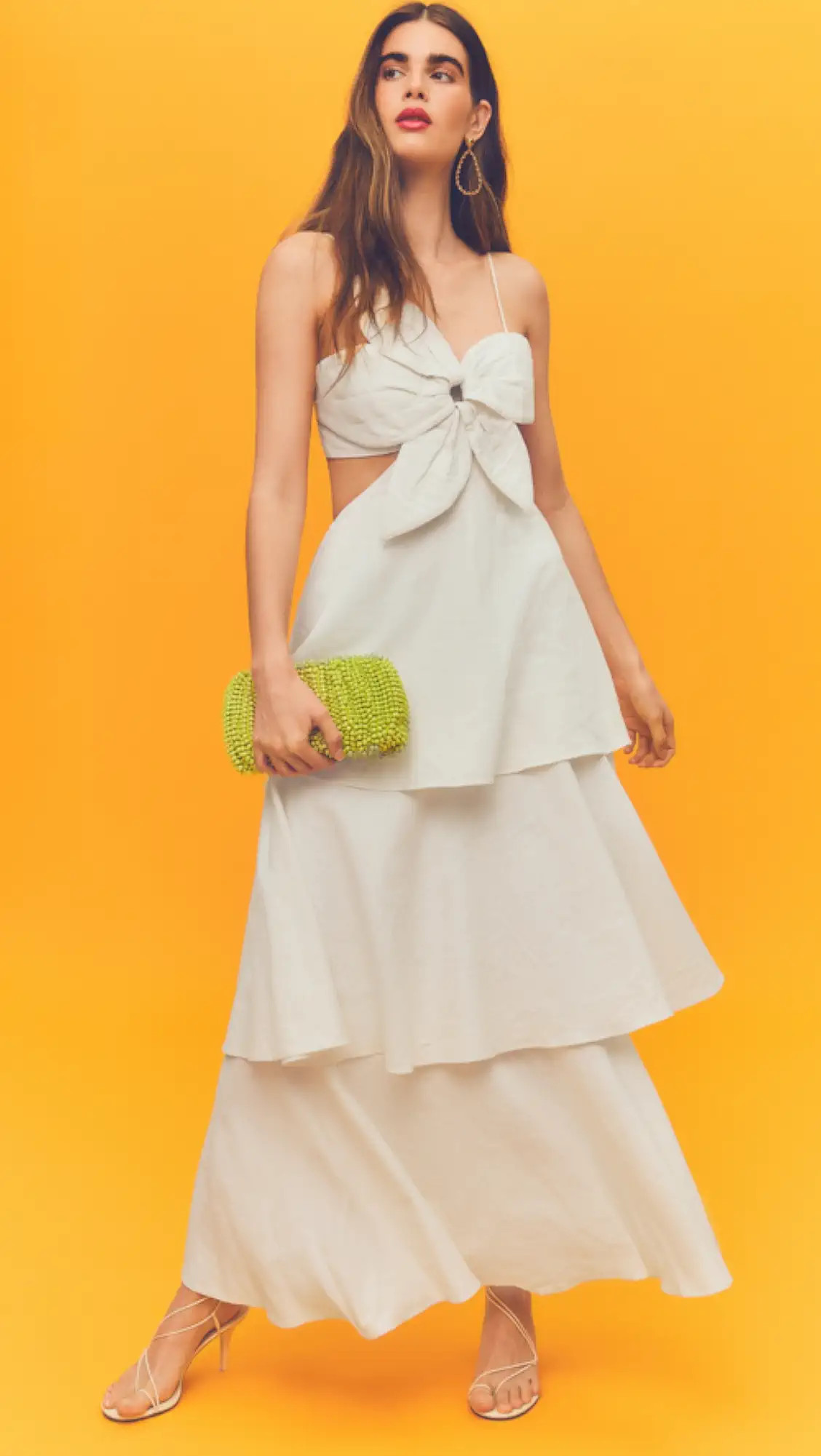 Off White Flower Maxi Dress | Shopbop