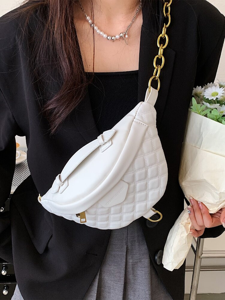 Quilted Chain Decor Fanny Pack | SHEIN