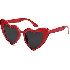 LIKSMU Heart Sunglasses for Women Trendy Cat Eye Love Shaped Sunglasses Vintage Lovely Retro Cute... | Amazon (US)