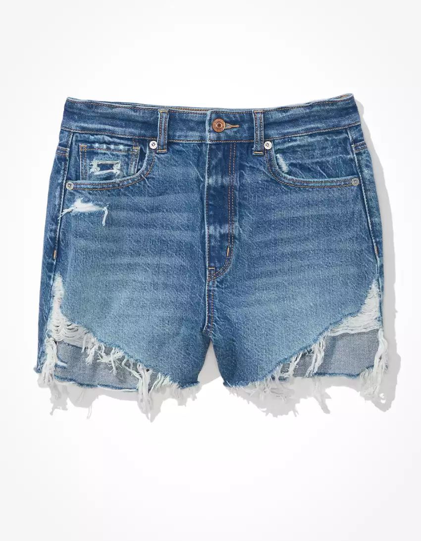 AE Highest Waist Denim Mom Shorts | American Eagle Outfitters (US & CA)