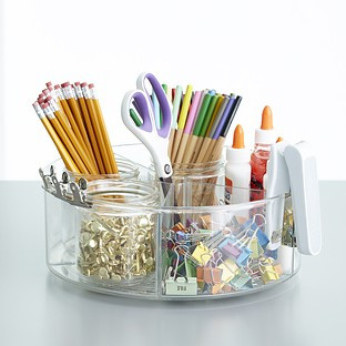 iDESIGN Linus 11" Divided Turntable Clear | The Container Store