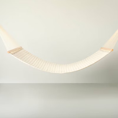 13' Soft Grid-Weave Oversized 2-Person Outdoor Hammock Cream - Hearth & Hand™ with Magnolia | Target