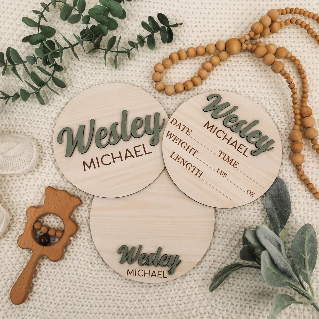 Newborn Arrival Announcement Signs, Baby Birth Stat, Newborn Name Announcement, Personalized Baby... | Etsy (US)