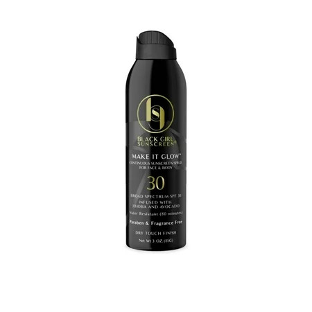 Black Girl Sunscreen Make It Glow Sunscreen Spray - SPF 30 - 3oz | Walmart (US)