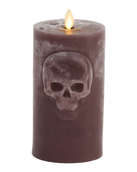Chalky Skull Pillar Candle | Pillows & Decor | Marshalls | Marshalls
