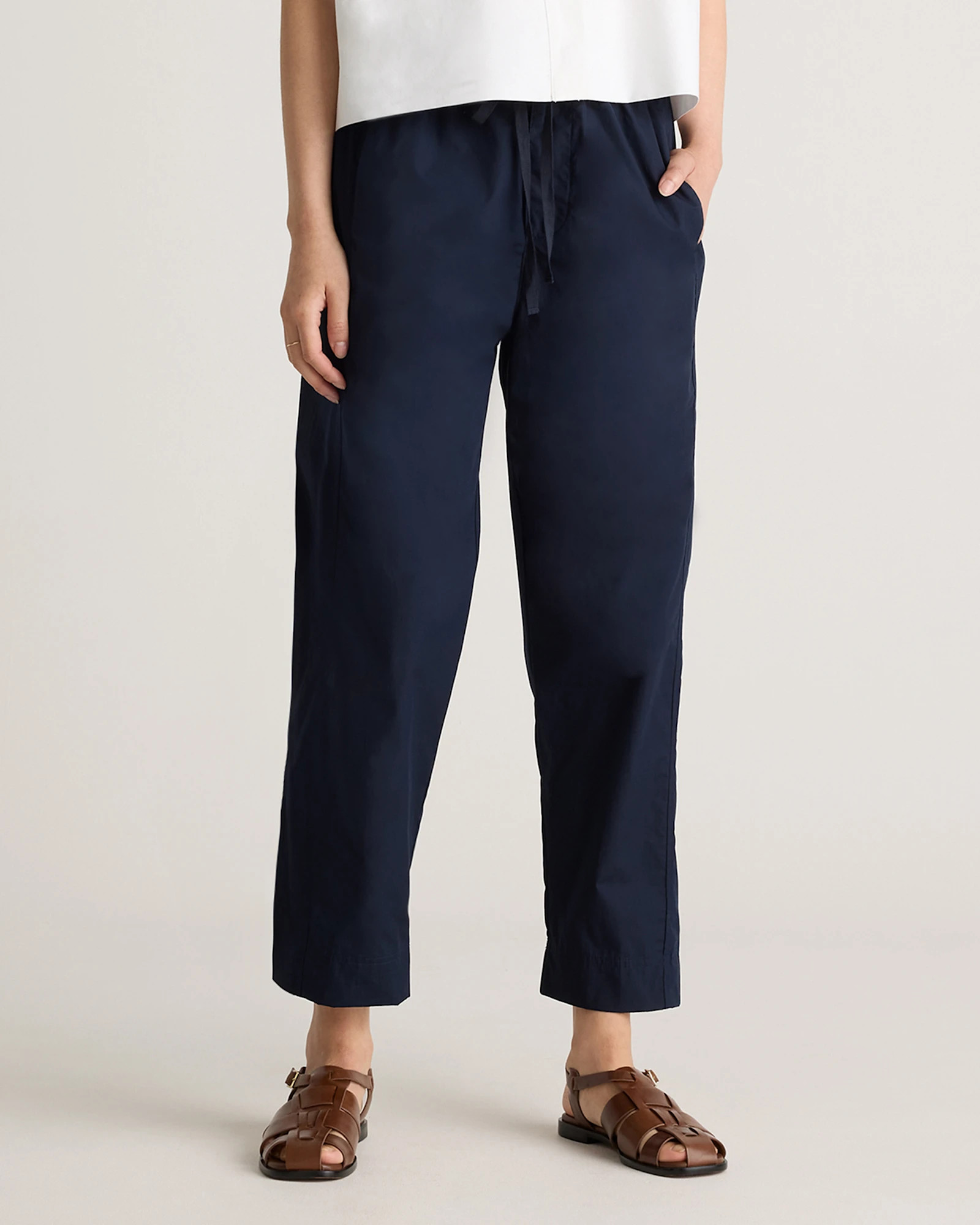 100% Organic Cotton Poplin Pull-On Pants | Quince
