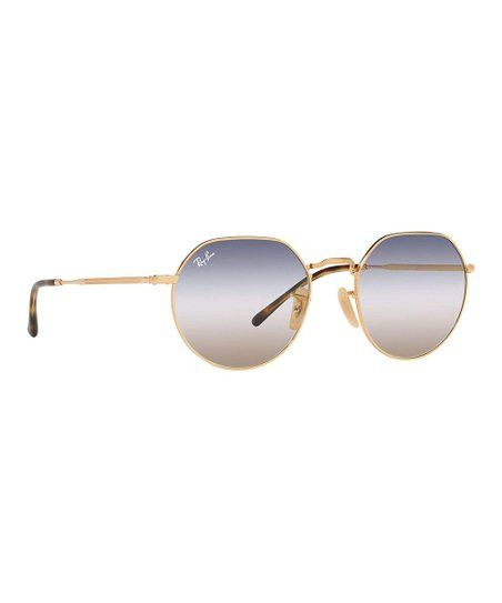 Ray-Ban Gold & Blue Arista Jack Round Sunglasses - Unisex | Zulily