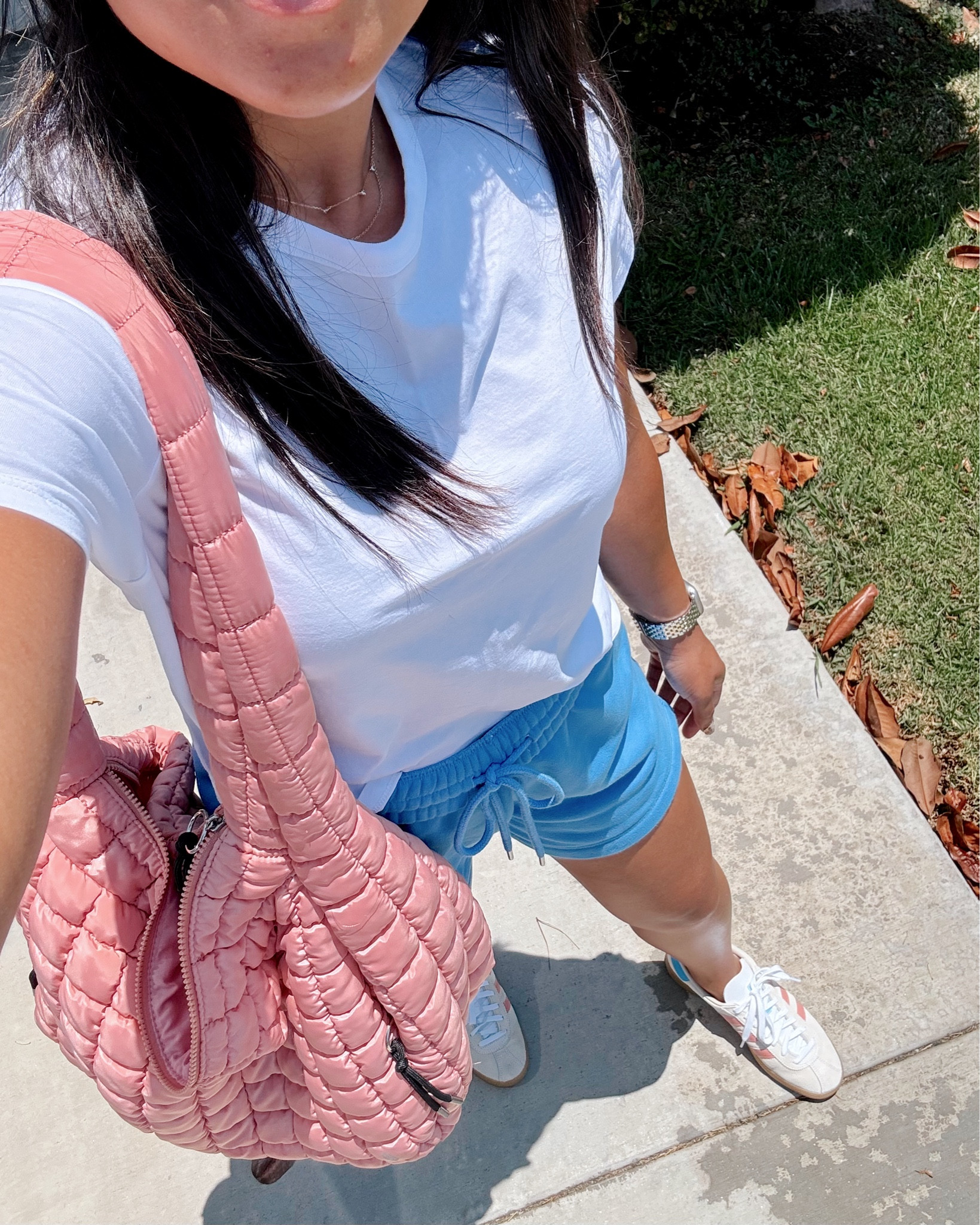 Post-vacation blues! Back home in San Diego! Trying to get myself up and moving! Going out with the family and keeping it super relaxed and comfy today! My quilted bag is my fave and back in stock but in this color! 

#LTKFindsUnder100 #LTKStyleTip #LTKTravel