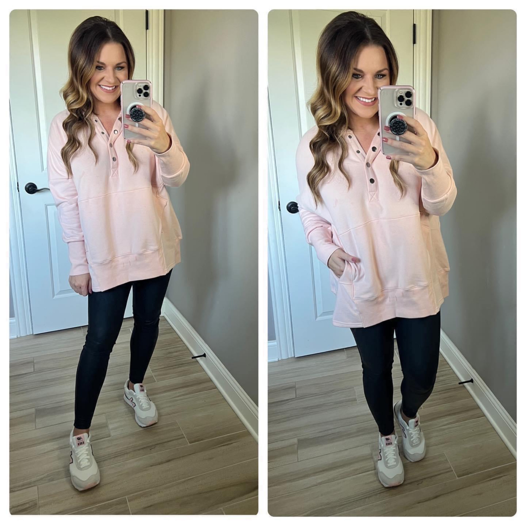 This was said to be a less expensive alternative for the Social Threads Bucketlist Hoodie, which is 1.) way too expensive and 2.) always sold out. So when I heard about this Amazon alternative, I was sold!! I’m in a medium for an oversized fit. Also, my faux leather leggings are the best alternative to the Spanx! 

#LTKsalealert #LTKSeasonal #LTKstyletip