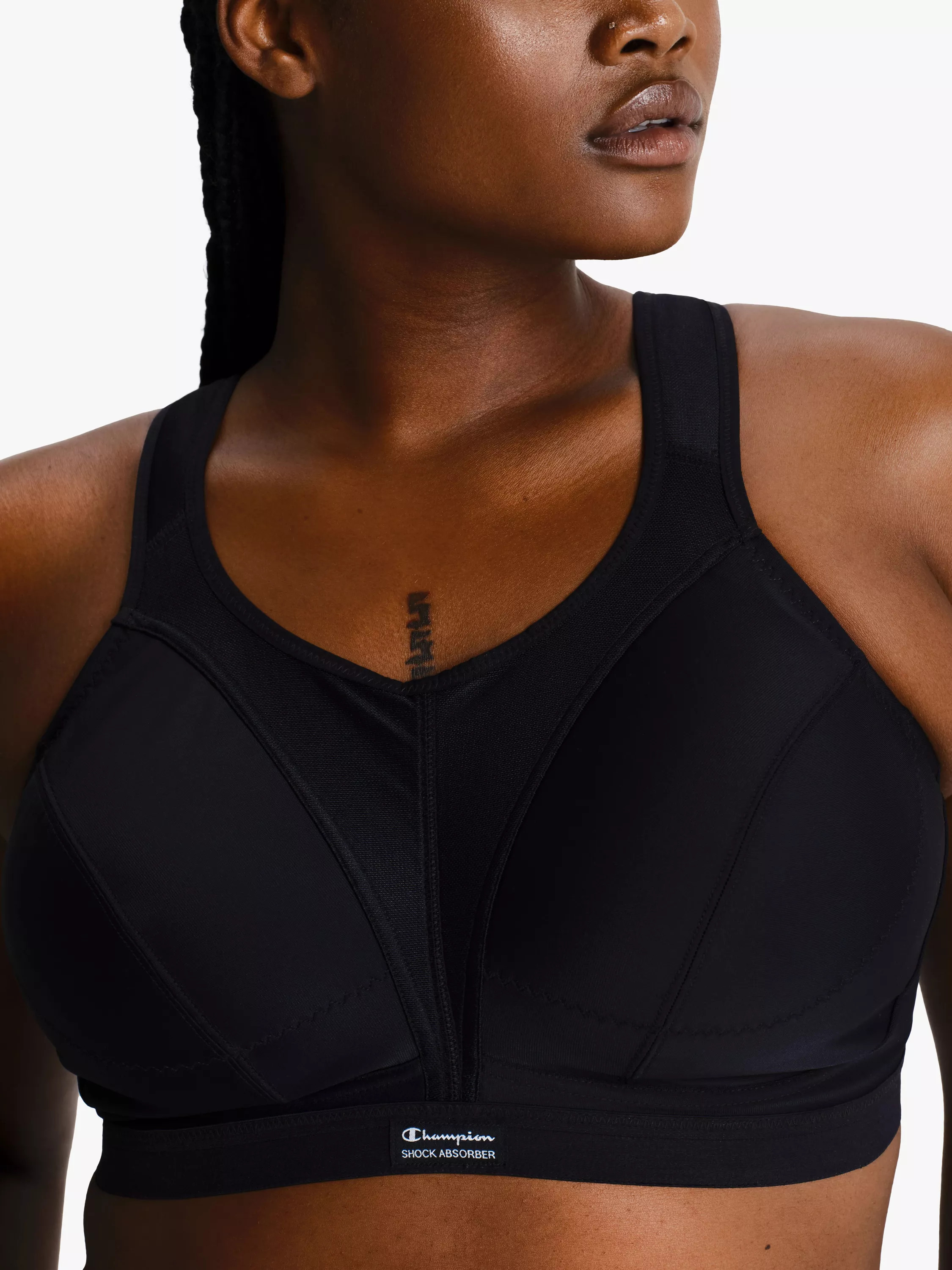 Fuller Cup Sports Bra, Black | John Lewis (UK)