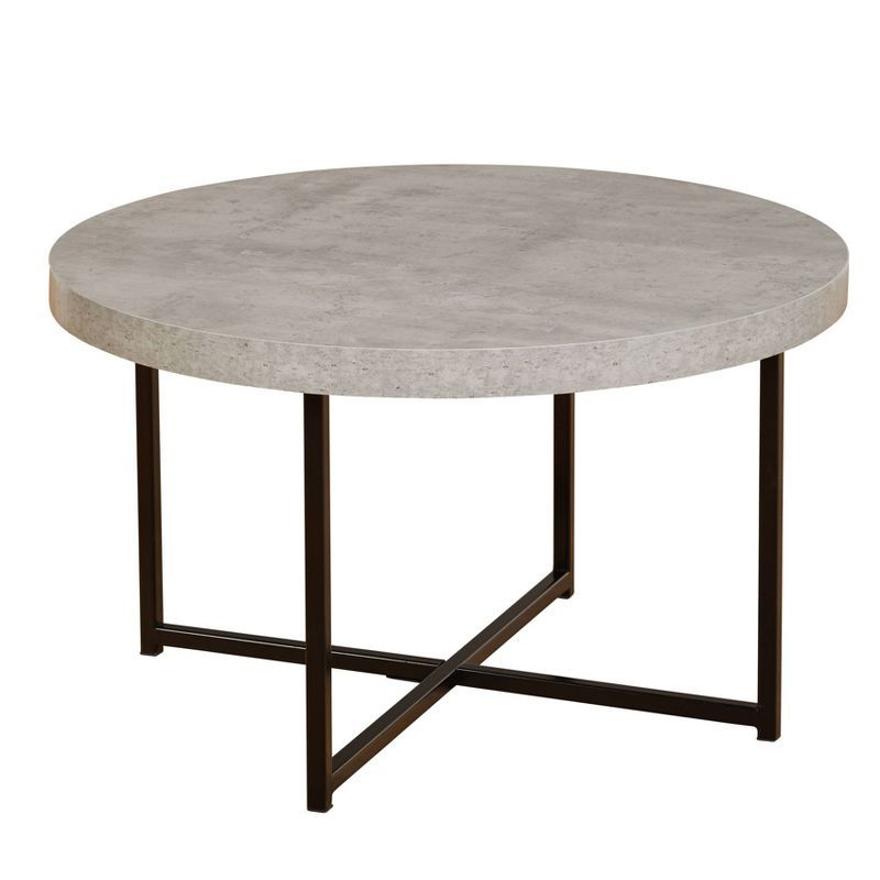 Era Modern Round Coffee Table Gray/Black  - Buylateral | Target